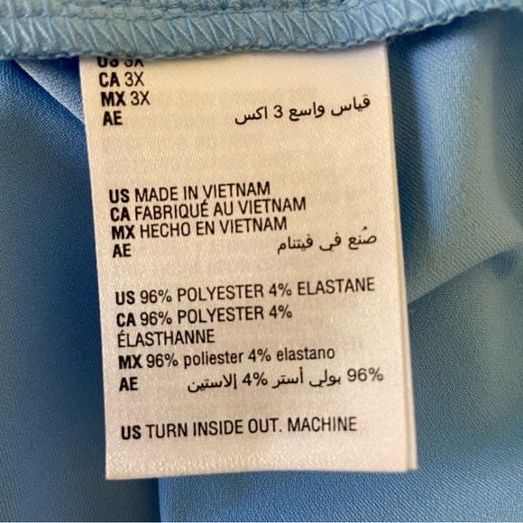 Bar III Plus Size Seamed V-Neck Top Vista Blue Various Sizes New With Ta… - Picture 4 of 10